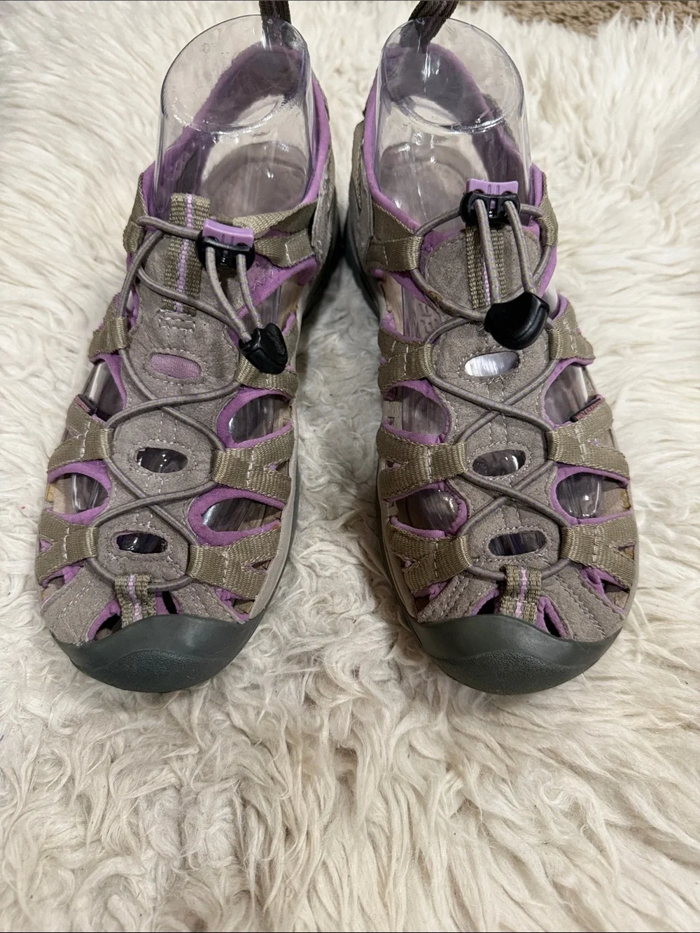 Keen‎ Whisper Womens Size 8.5 Gray Purple Walking Outdoor Hiking Slip-On Sandals
